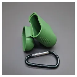 Husa SILKASE pentru Apple Airpods gen.1/2, Liquide Silicon, culoare verde