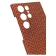 Husa fibra de carbon SILKASE pentru Samsung S22 Ultra, aramid kevlar, portocaliu (Telefoane Samsung, H1480) by www.silkase.ro