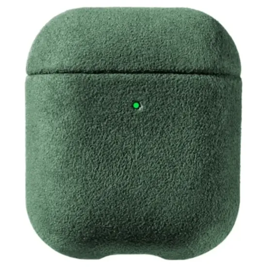 Husa alcantara SILKASE pentru Apple Airpods, material soft, culoare verde inchis (SILKASE, ) by www.silkase.ro Husa alcantara SILKASE pentru Apple Airpods, material soft, culoare verde inchis (, H1503) by www.silkase.ro