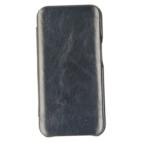 Husa flip iCarer, pentru Apple iPhone 13, din piele, tip carte cu clapeta curbata, negru (iPhone 13, H2223) by www.silkase.ro