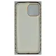 Husa SILKASE pentru iPhone 13 Pro Max, silicon alb/gold (iPhone 13 Pro Max, H2239) by www.silkase.ro