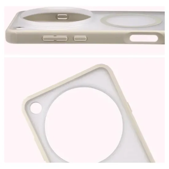Husa SILKASE Hybrid MagSafe, pentru Oppo Find X9 Ultra, inel protectie camera, culoare alb