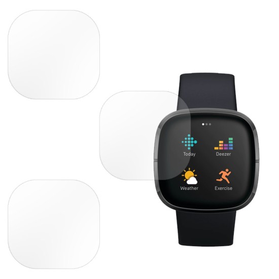 SILKASE Set 3 Folii Silicon Regenerabil Full-display Fitbit Sense (40mm), Mat (Folie silicon smartwatch mate, W0378) by www.silkase.ro