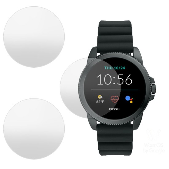 SILKASE Set 3 Folii Silicon Regenerabil Full-display Fossil FTW4047 (44mm), Mat (Folie silicon smartwatch mate, W0381) by www.silkase.ro