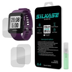 SILKASE Set 3 Folii Silicon Regenerabil Full-display Garmin Forerunner 30 (40mm), Lucios