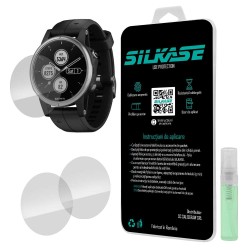 SILKASE Set 3 Folii Silicon Regenerabil Full-display Garmin Fenix 5 Plus (47mm), Lucios