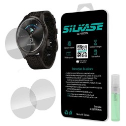 SILKASE Set 3 Folii Silicon Regenerabil Full-display Garmin Vivomove Style (42mm), Lucios