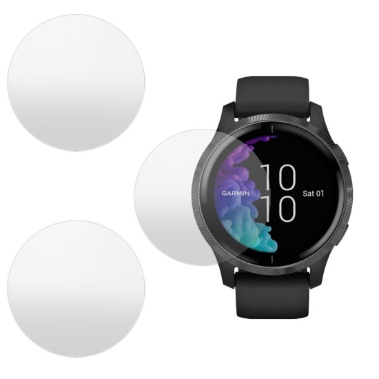 SILKASE Set 3 Folii Silicon Regenerabil Full-display Garmin Venu (43mm), Mat (Folie silicon smartwatch mate, W0395) by www.silkase.ro