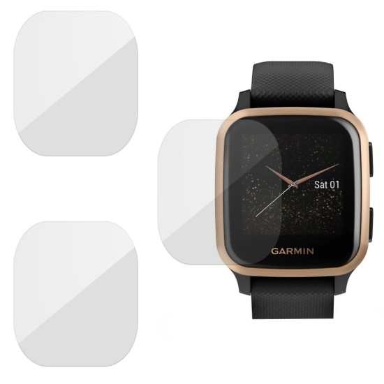 SILKASE Set 3 Folii Silicon Regenerabil Full-display Garmin Venu Sq (33mm), Lucios (Folie Silicon Smartwatch, W0803) by www.silkase.ro