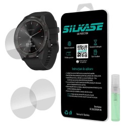 SILKASE Set 3 Folii Silicon Regenerabil Full-display Garmin Vivoactive 3 (44mm), Lucios SILKASE Set 3 Folii Silicon Regenerabil Full-display Garmin Vivoactive 3 (44mm), Lucios