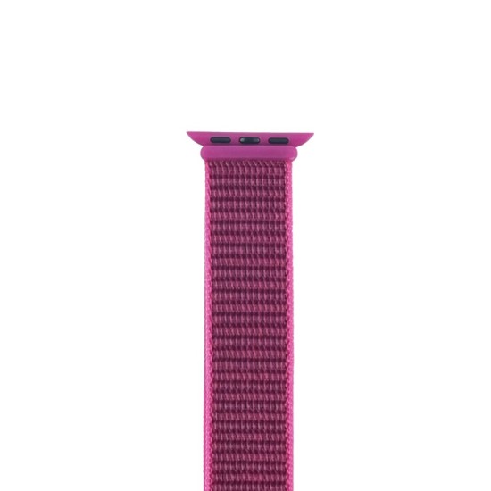 Curea Apple iWatch, SILKASE Sport Fabric, 38/40mm, magenta (SILKASE, Curele Ceas) by www.silkase.ro SILKASE Curea Textilă Sport Apple Watch 42mm/41mm/40mm/38mm (Seria 11-1 / SE), Magenta (Curele Ceas, W0143) by www.silkase.ro