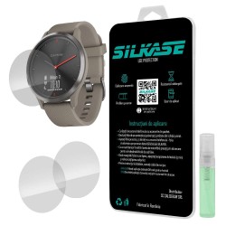 SILKASE Set 3 Folii Silicon Regenerabil Full-display Garmin Vivomove HR Sport (43mm), Lucios
