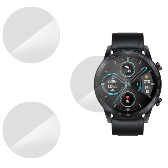 SILKASE Set 3 Folii Silicon Regenerabil Full-display Honor Watch Magic (46mm), Lucios (Folie Silicon Smartwatch, W0814) by www.silkase.ro