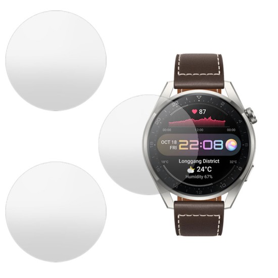 Set 3 folii mate SILKASE Huawei Watch 3 Pro (48mm), silicon, regenerabil, Full-display (SILKASE, Folie silicon smartwatch mate) by www.silkase.ro SILKASE Set 3 Folii Silicon Regenerabil Full-display Huawei Watch 3 Pro (48mm), Mat (Folie silicon smartwatch mate, W0418) by www.silkase.ro