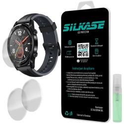 SILKASE Set 3 Folii Silicon Regenerabil Full-display Huawei Watch GT (46mm), Lucios