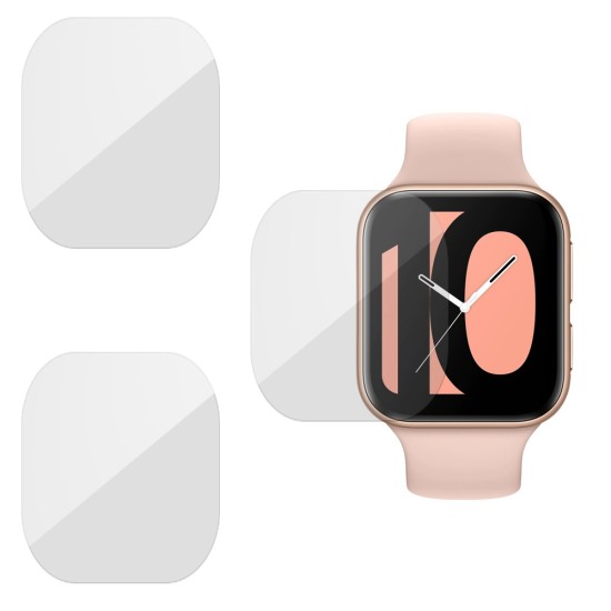 Set 3 folii SILKASE Oppo Watch 41mm, silicon, regenerabil, Full-display (SILKASE, Folie Silicon Smartwatch) by www.silkase.ro SILKASE Set 3 Folii Silicon Regenerabil Full-display Oppo Watch (41mm), Lucios (Folie Silicon Smartwatch, W0805) by www.silkase.ro