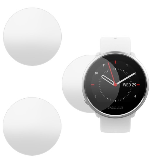 SILKASE Set 3 Folii Silicon Regenerabil Full-display Polar Ignite (43mm), Mat (Folie silicon smartwatch mate, W0828) by www.silkase.ro