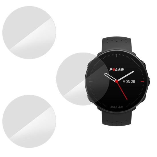 SILKASE Set 3 Folii Silicon Regenerabil Full-display Polar Vantage M (46mm), Lucios (Folie Silicon Smartwatch, W0809) by www.silkase.ro