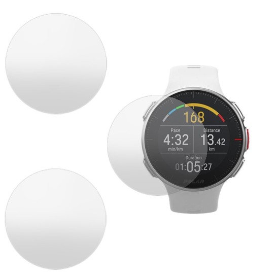SILKASE Set 3 Folii Silicon Regenerabil Full-display Polar Vantage V (46mm), Mat (Folie silicon smartwatch mate, W0825) by www.silkase.ro