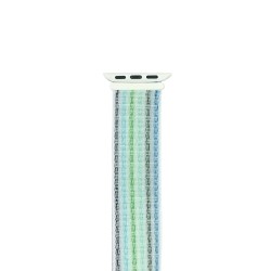 SILKASE Curea Textilă Sport Apple Watch 42mm/41mm/40mm/38mm (Seria 11-1 / SE), Alb/Albastru/Verde SILKASE Curea Textilă Sport Apple Watch 42mm/41mm/40mm/38mm (Seria 11-1 / SE), Alb/Albastru/Verde