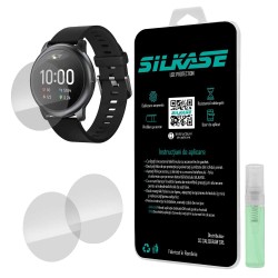 SILKASE Set 3 Folii Silicon Regenerabil Full-display Haylou Solar LS05 (45mm), Lucios