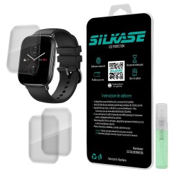 SILKASE Set 3 Folii Silicon Regenerabil Full-display Xiaomi Amazfit ZEPP E (43x35mm), Lucios SILKASE Set 3 Folii Silicon Regenerabil Full-display Xiaomi Amazfit ZEPP E (43x35mm), Lucios
