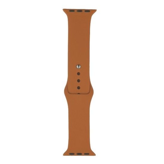 SILKASE Curea Silicon Lichid (Liquid) Apple Watch 42mm/41mm/40mm/38mm (Seria 11-1 / SE), Maro (Curele Ceas, W0070) by www.silkase.ro
