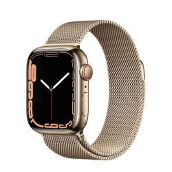 SILKASE Curea Milanese Metallic Apple Watch 42mm/41mm/40mm/38mm (Seria 11-1 / SE), Gold