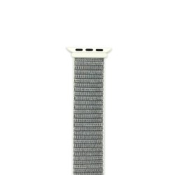 SILKASE Curea Textilă Sport Apple Watch 42mm/41mm/40mm/38mm (Seria 11-1 / SE), Alb/Gri