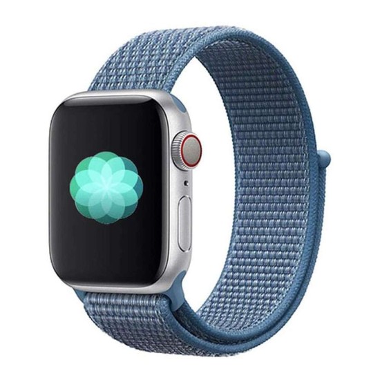 Curea Apple iWatch, SILKASE Sport Fabric, 42/44mm, albastru/gri (SILKASE, Curele Ceas) by www.silkase.ro SILKASE Curea Textilă Sport Apple Watch 49mm/46mm/45mm/44mm/42mm (Ultra 3-1 / Seria 11-1 / SE), Albastru/Gri (Curele Ceas, W0106) by www.silkase.ro
