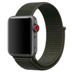 SILKASE Curea Textilă Sport Apple Watch 49mm/46mm/45mm/44mm/42mm (Ultra 3-1 / Seria 11-1 / SE), Army Green