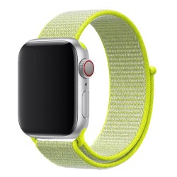 SILKASE Curea Textilă Sport Apple Watch 49mm/46mm/45mm/44mm/42mm (Ultra 3-1 / Seria 11-1 / SE), Galben Fluo