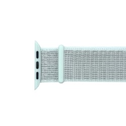 SILKASE Curea Textilă Sport Apple Watch 49mm/46mm/45mm/44mm/42mm (Ultra 3-1 / Seria 11-1 / SE), Pearl