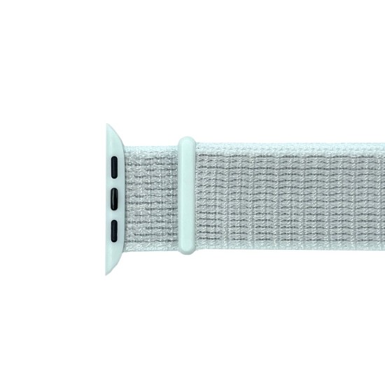 Curea Apple iWatch, SILKASE Sport Fabric, 42/44mm, pearl (SILKASE, Curele Ceas) by www.silkase.ro SILKASE Curea Textilă Sport Apple Watch 49mm/46mm/45mm/44mm/42mm (Ultra 3-1 / Seria 11-1 / SE), Pearl (Curele Ceas, W0114) by www.silkase.ro
