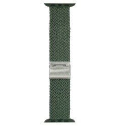 SILKASE Curea Împletită (Braided) Apple Watch 49mm/46mm/45mm/44mm/42mm (Ultra 3-1 / Seria 11-1 / SE), Verde