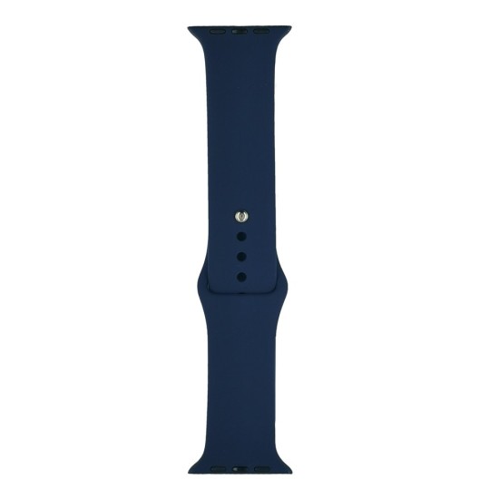 Curea Apple iWatch, SILKASE Liquid silicone, 42/44mm, albastru inchis (SILKASE, Curele Ceas) by www.silkase.ro SILKASE Curea Silicon Lichid (Liquid) Apple Watch 49mm/46mm/45mm/44mm/42mm (Ultra 3-1 / Seria 11-1 / SE), Albastru Închis (Curele Ceas, W0064) by www.silkase.ro