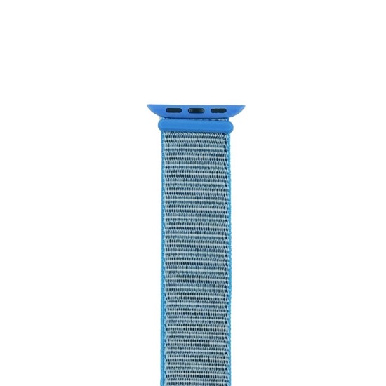 Curea Apple iWatch, SILKASE Sport Fabric, 38/40mm, albastru (SILKASE, Curele Ceas) by www.silkase.ro SILKASE Curea Textilă Sport Apple Watch 42mm/41mm/40mm/38mm (Seria 11-1 / SE), Albastru (Curele Ceas, W0120) by www.silkase.ro