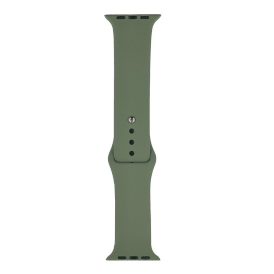 Curea Apple iWatch, SILKASE Liquid silicone, 42/44mm, army green (SILKASE, Curele Ceas) by www.silkase.ro SILKASE Curea Silicon Lichid (Liquid) Apple Watch 49mm/46mm/45mm/44mm/42mm (Ultra 3-1 / Seria 11-1 / SE), Army Green (Curele Ceas, W0063) by www.silkase.ro