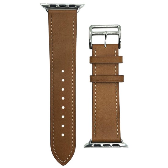 Curea Apple iWatch, SILKASE piele, 42/44mm, maro (SILKASE, Curele Ceas) by www.silkase.ro SILKASE Curea Piele (Piele Naturală) Apple Watch 49mm/46mm/45mm/44mm/42mm (Ultra 3-1 / Seria 11-1 / SE), Maro (Curele Ceas, W0078) by www.silkase.ro
