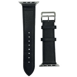 SILKASE Curea Piele (Piele Naturală) Apple Watch 49mm/46mm/45mm/44mm/42mm (Ultra 3-1 / Seria 11-1 / SE), Negru SILKASE Curea Piele (Piele Naturală) Apple Watch 49mm/46mm/45mm/44mm/42mm (Ultra 3-1 / Seria 11-1 / SE), Negru