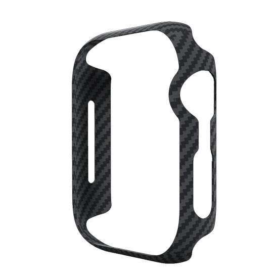 Husa carbon SILKASE pentru Apple Watch 44 mm, aramid kevlar, negru (SILKASE, Curele Ceas) by www.silkase.ro SILKASE Husă Carbon Aramid Kevlar Apple Watch 46mm/45mm/44mm (Seria 11/7/SE), Negru (Curele Ceas, H0940) by www.silkase.ro