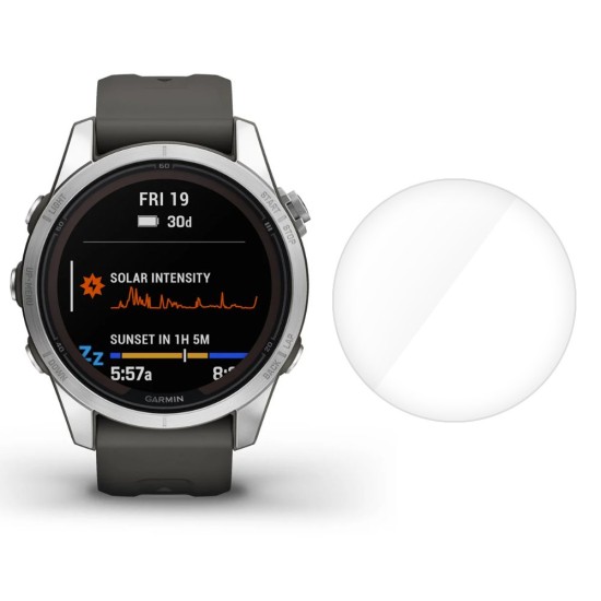 Set 3 folii SILKASE pentru Garmin Fenix 7S Pro 42mm, silicon, regenerabil, Full-display (SILKASE, Folie Silicon Smartwatch) by www.silkase.ro SILKASE Set 3 Folii Silicon Regenerabil Full-display Garmin Fenix 7S Pro (42mm - 1.2 inch), Lucios (Folie Silicon Smartwatch, W1192) by www.silkase.ro