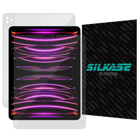 Set 2 folii SILKASE pentru Apple iPad Pro 12.9" (2022), protectie tableta, silicon regenerabil (Protectie laptop, T0200) by www.silkase.ro